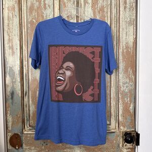 Bluescentric Brand Aretha Franklin Respect Tee In Blue